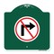 Signmission Designer Series No Right Turn Graphic Only, Green & White Aluminum Sign, 18" x 18", GW-1818-23592 A-DES-GW-1818-23592 - alternate 1